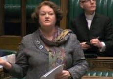 Dr Philippa Whitford MP presenting her speech at Westminster about Prestwick Spaceport and Space Industry policy