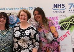 Dr Whitford pictured with colleagues celebrating 70 years of the NHS at a gathering in Edinburgh in July 2018